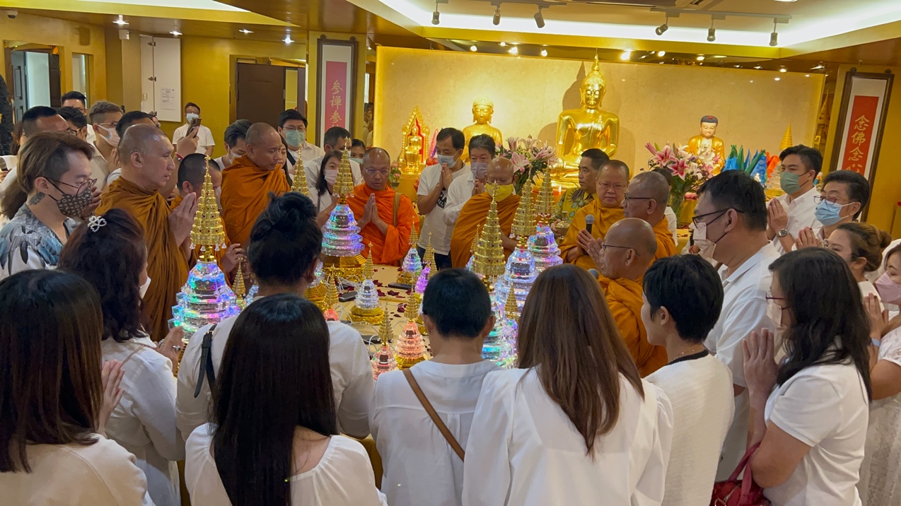 Blessing And Chanting by the Sangha members from Various Countries Ceremony at Waki Relic Museum-中国南方教育网